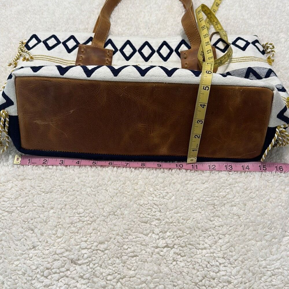 Noonday Collection Aventura Woven and Leather Tote Bag - Picture 8 of 13